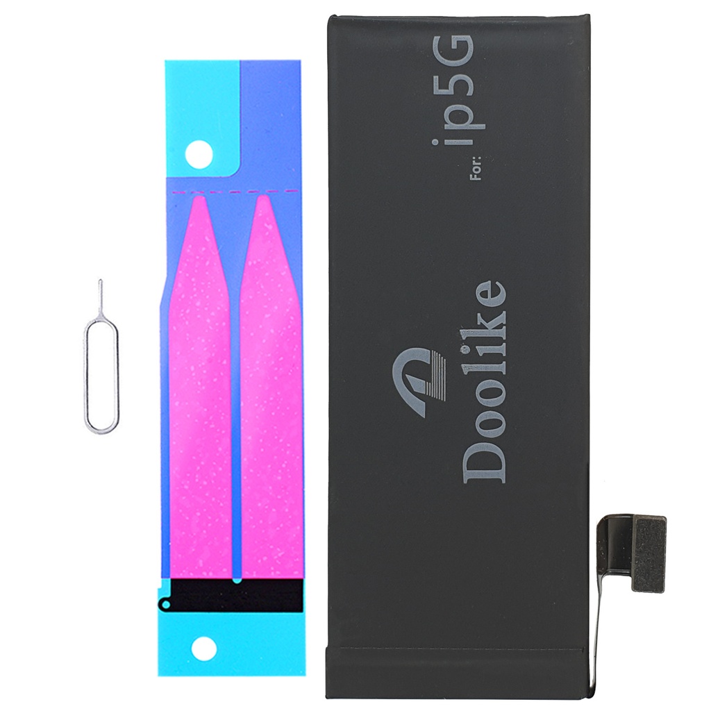 Akku iPhone 5 Ersatzakku High Power Li-Polymer mit 0 Cycle mit Klebestreifen + SIM Pin