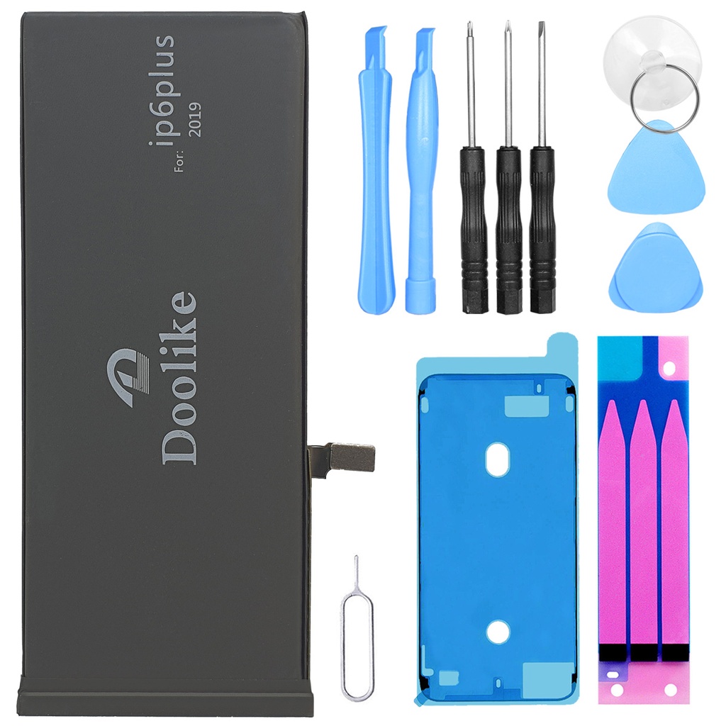 Akku iPhone 6 Plus Ersatzakku High Power Li-Polymer mit 0 Cycle + Werkzeugset + Klebestreifen + Kleberahmen