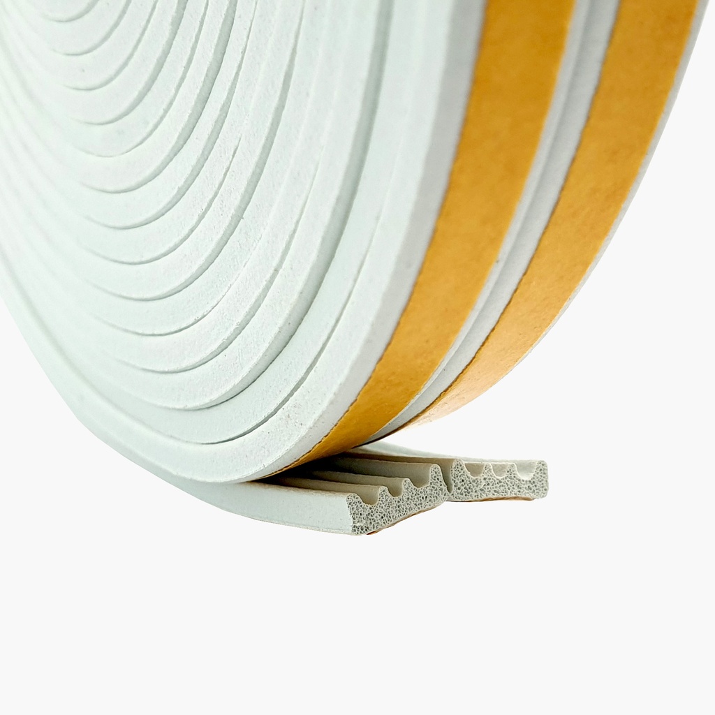 [DNG-0-2243] 10m Gummidichtung selbstklebend Fensterdichtung  - W-Profil 1,5 - 3mm EPDM Dichtung Weiß