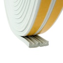 10m Gummidichtung selbstklebend Fensterdichtung  - E-Profil 2 - 3.5mm EPDM Dichtung Weiß