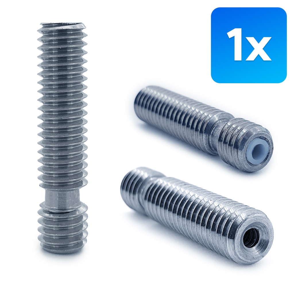 [3DG-0-1854] M6x26 Gewindedüse mit Teflon für 3D Drucker - Düsenhals Fadendüse Filament Düsenhals (1x)