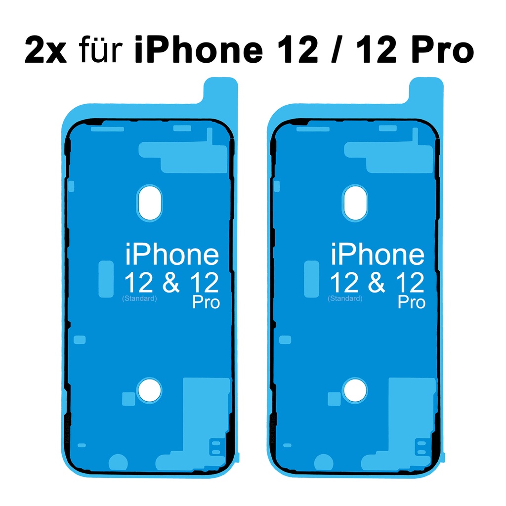 [DNG-0-2419] iPhone 12 / 12 Pro Rahmen Display LCD Kleber Klebepad Adhesive Wasser Dichtung Kleberahmen Rahmenkleber Schwarz (1x)